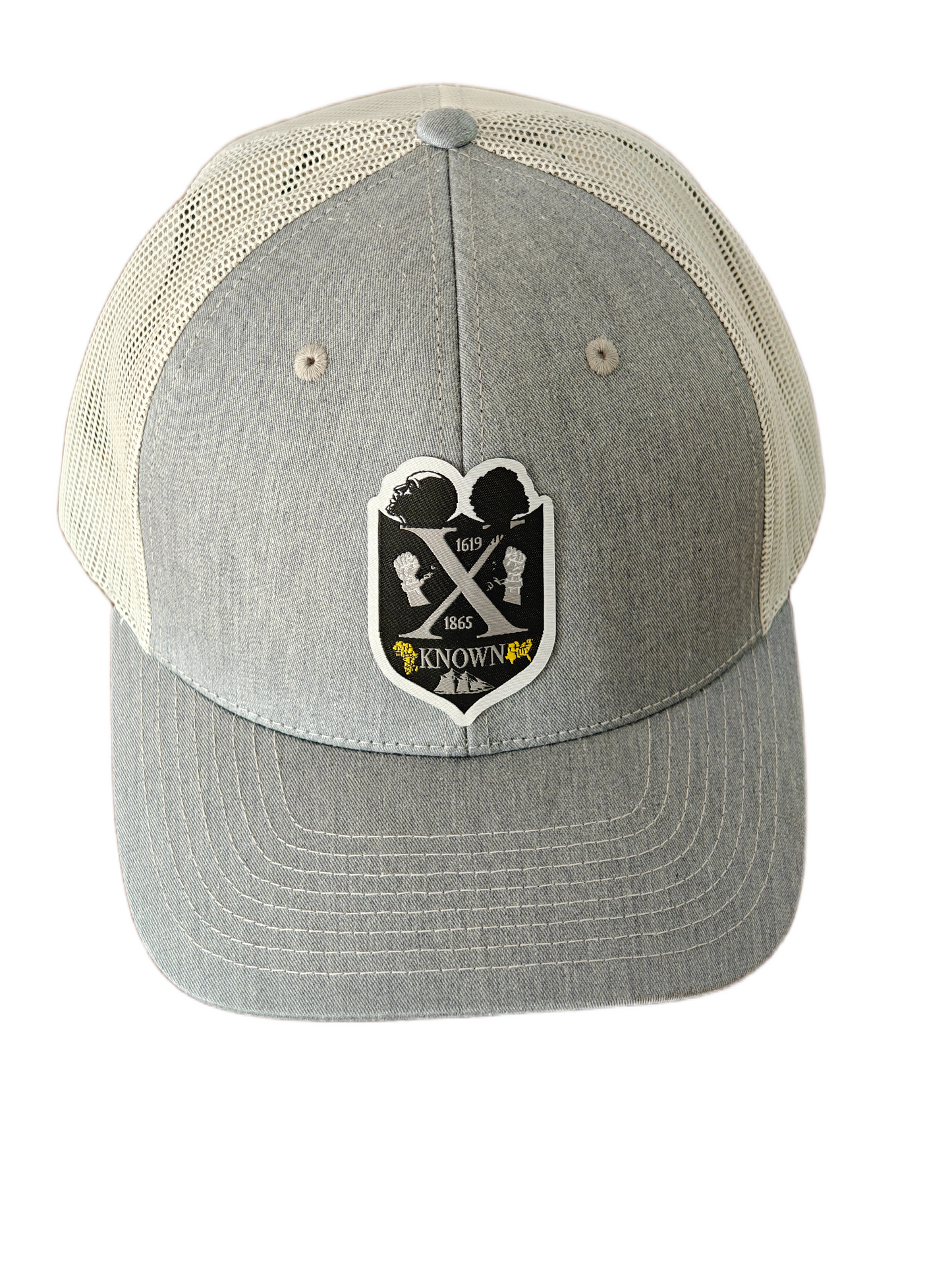 B.A.C Fashion Woven Patch Hats | Heather Grey/Light Grey