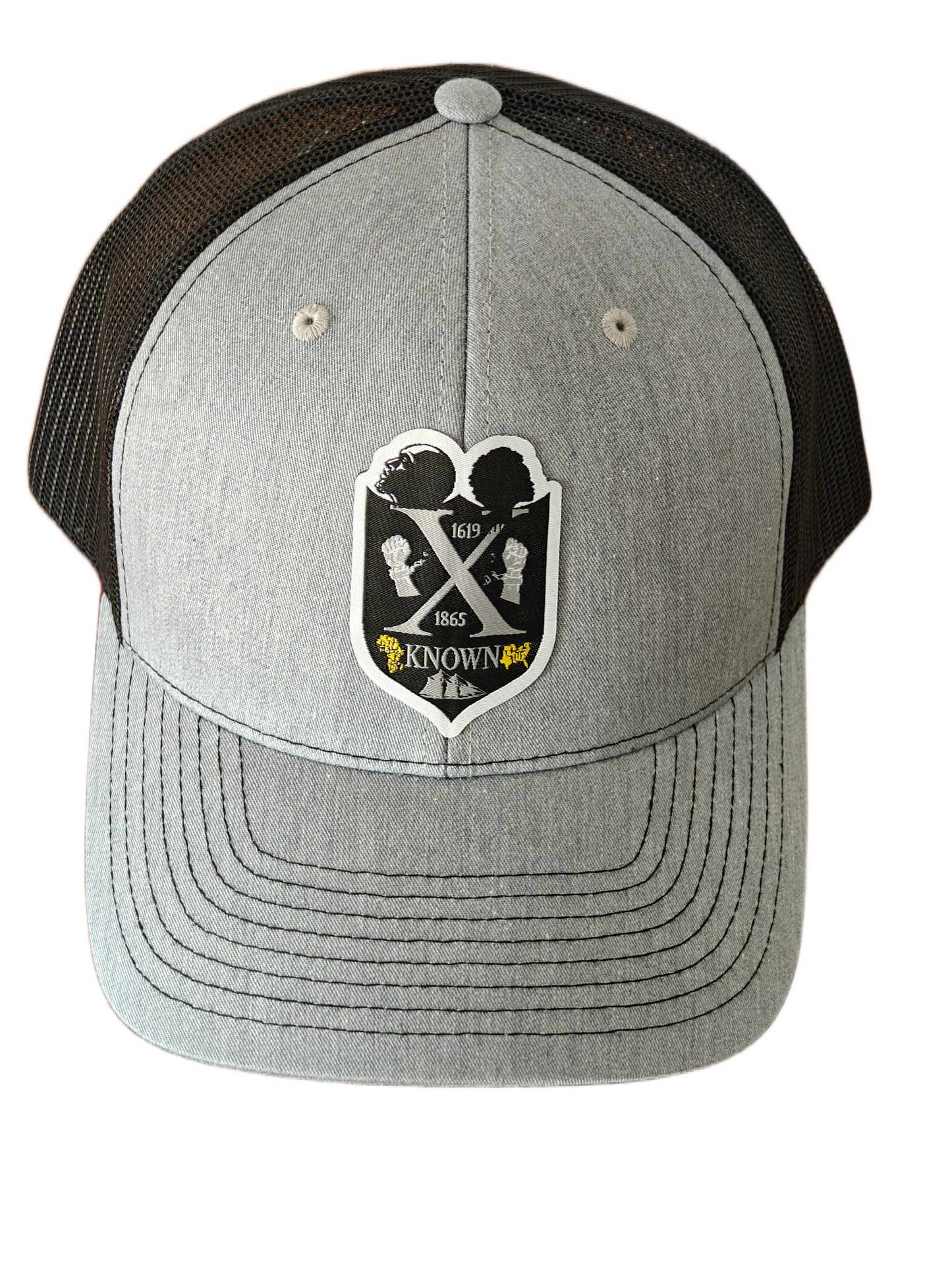 B.A.C Fashion Woven Patch Hats | Heather Grey/Black
