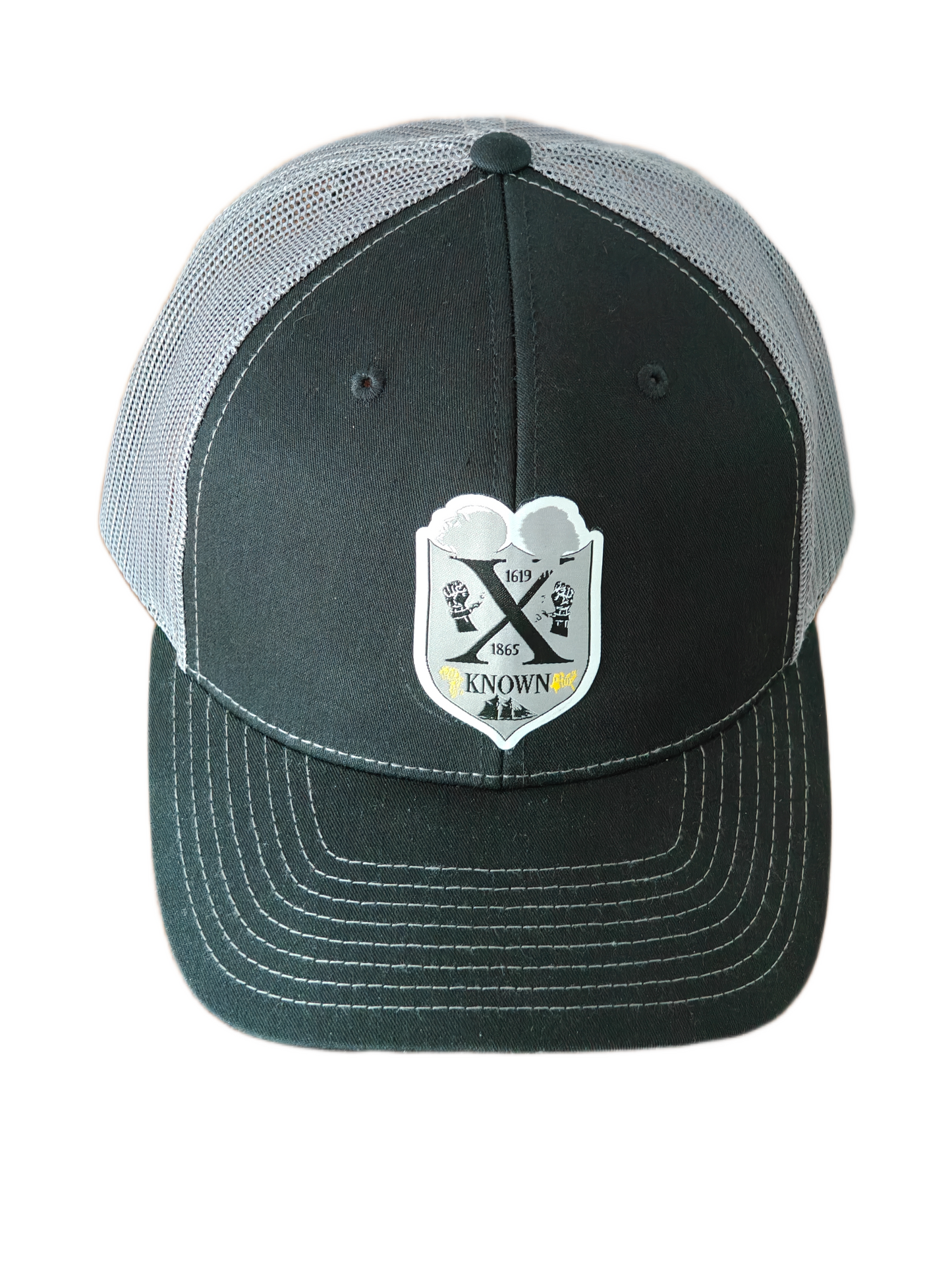 B.A.C Fashion Woven Patch Hats | Black/Charcoal