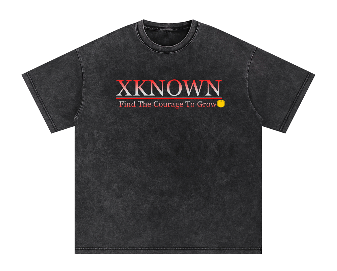XKNOWN Black Acid Wash Oversize T-Shirt - 250 GSM