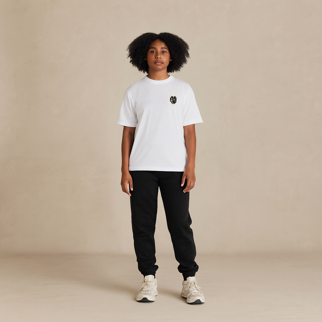 B.A.C Woven Patch White Midweight Supima® Tee
