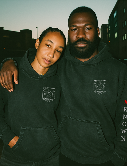 B.A.C Outlined Black Snow Washed Hoodie