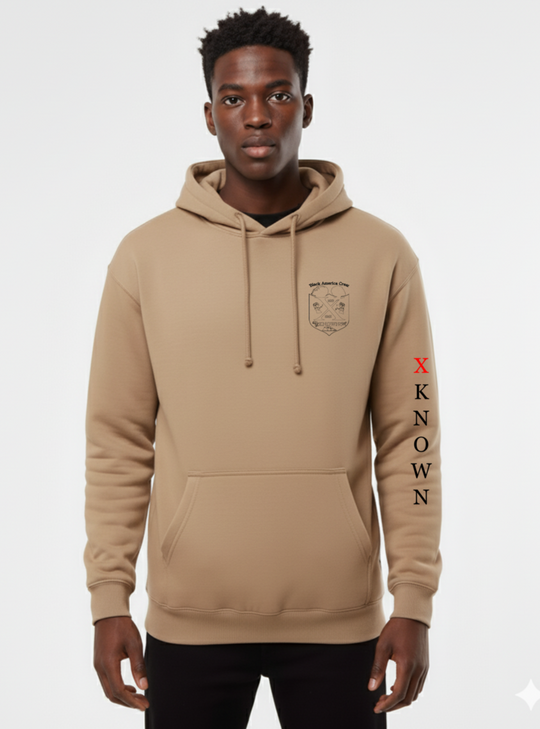 Sandstone B.A.C Outline Hoodie | Black Outline Back Logo