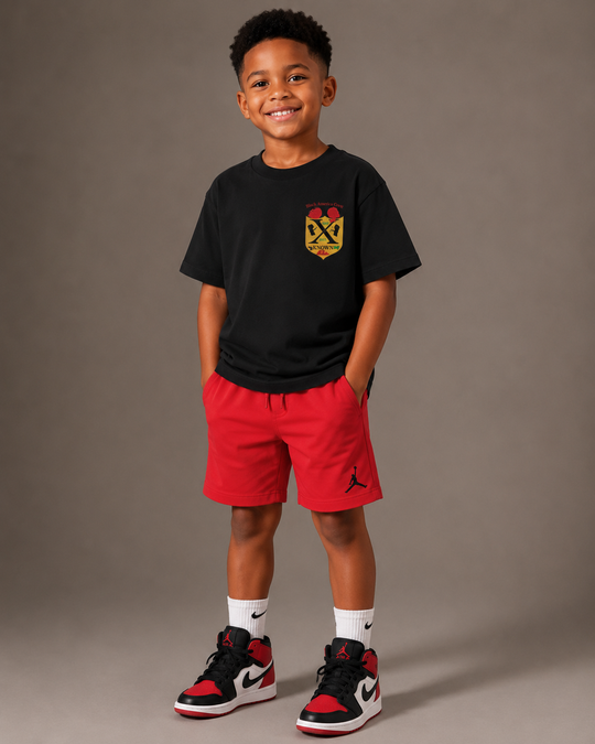 Kids Black Crest T-Shirt