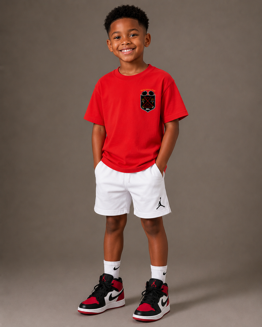 Kids Red Crest T-Shirt