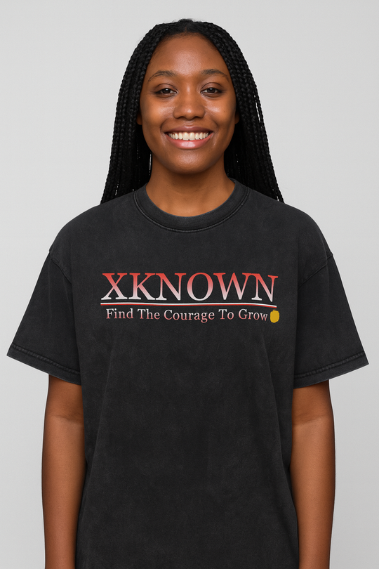 XKNOWN Black Acid Wash Oversize T-Shirt - 250 GSM