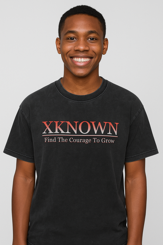 XKNOWN Black Acid Wash Oversize T-Shirt - 250 GSM