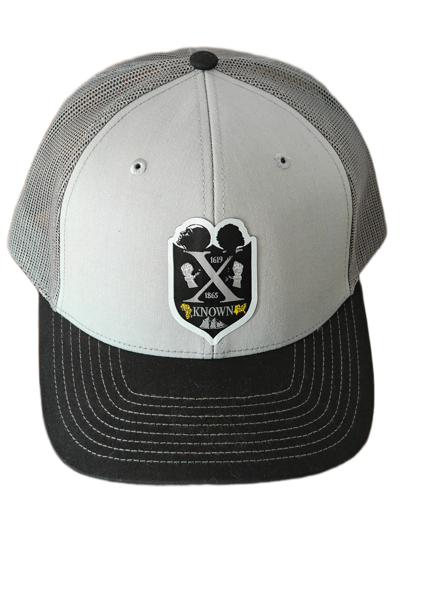 B.A.C Fashion Woven Patch Hats | Grey/Charcaol/Black