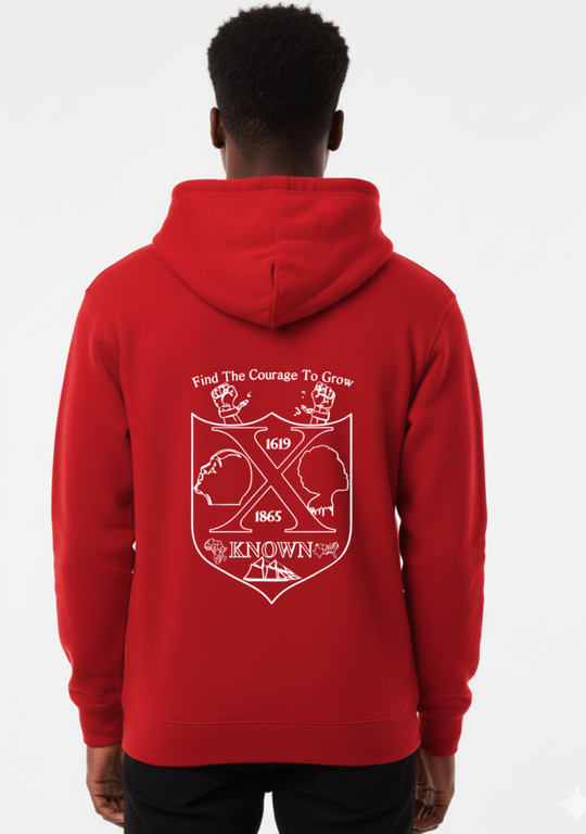 Red B.A.C Outline Hoodie | White Outline Back Logo