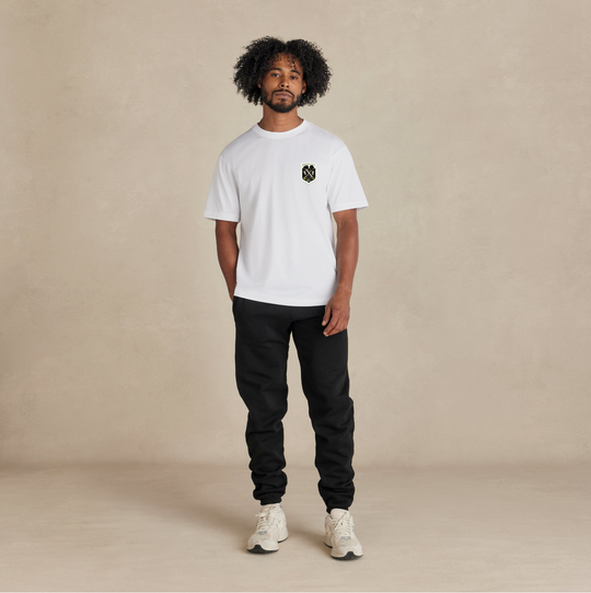 B.A.C  Woven Patch White Midweight Supima® Tee