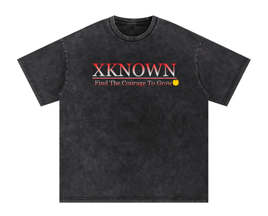 XKNOWN Black Acid Wash Oversize T-Shirt - 250 GSM
