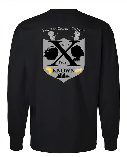 B.A.C Unisex Black Long Sleeve T-shirt | Grey Logo