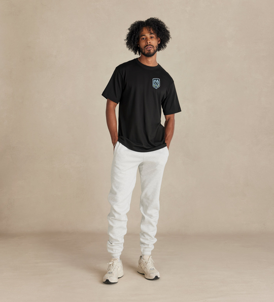 B.A.C  Woven Patch Black Midweight Supima® Tee