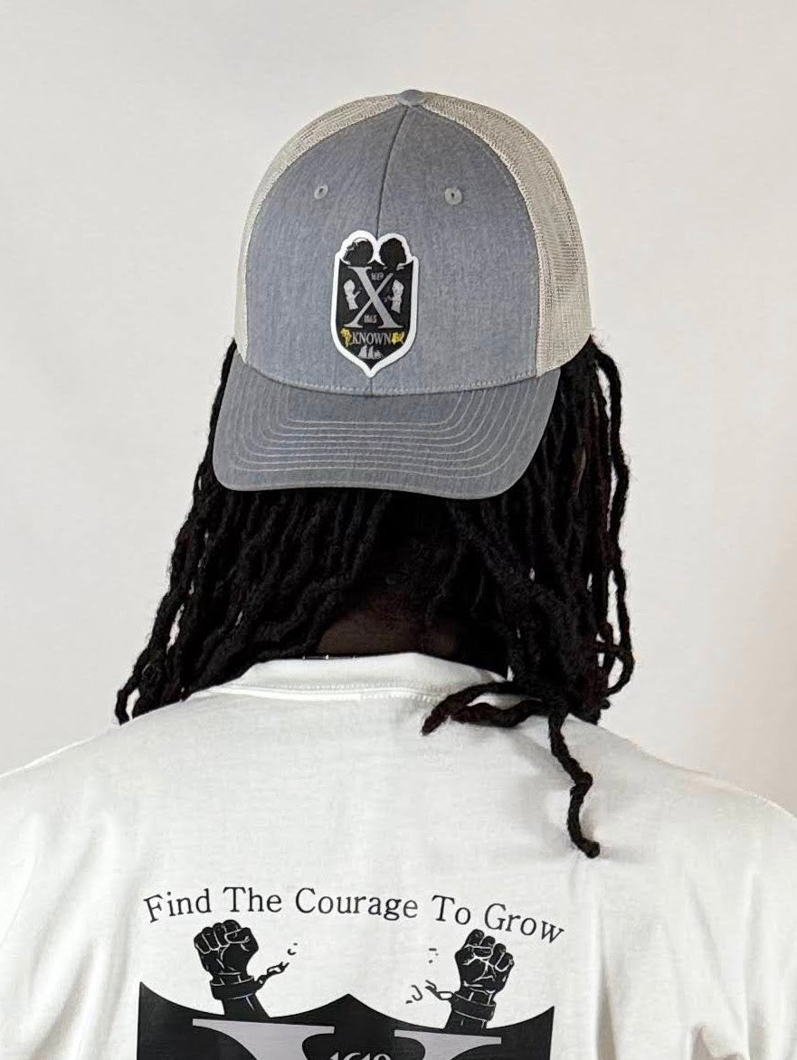 B.A.C Fashion Woven Patch Hats | Heather Grey/Light Grey