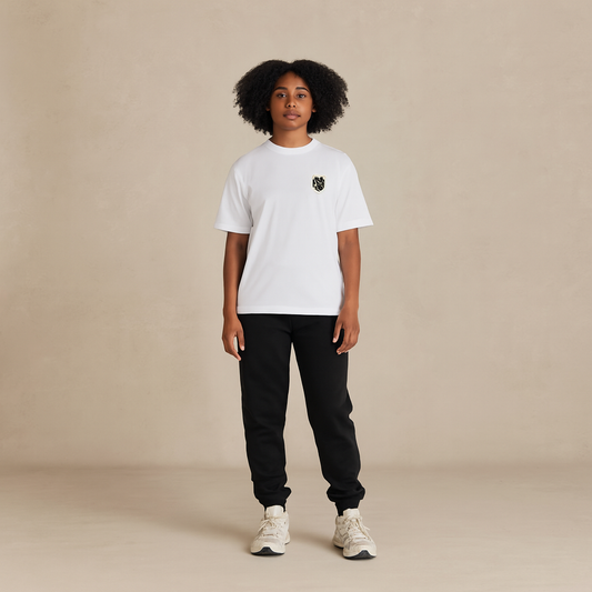 B.A.C  Woven Patch White Midweight Supima® Tee