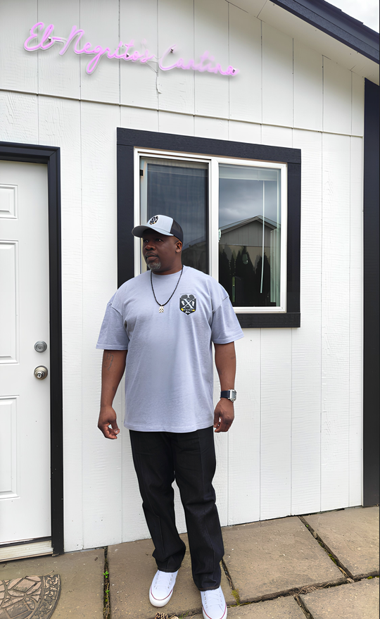 B.A.C Fashion Woven Patch Hats | Heather Grey/Black