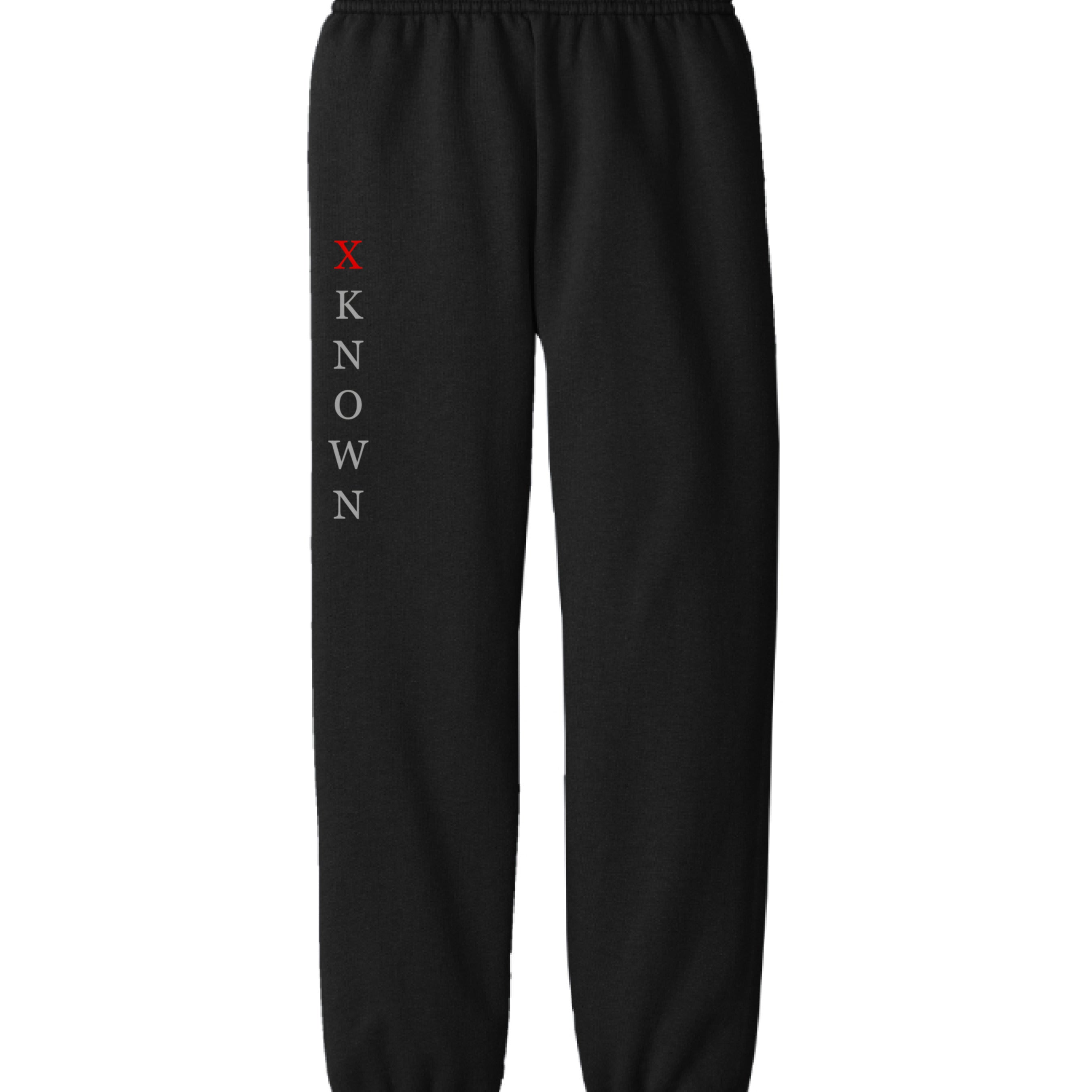 Black XKNOWN Sweats | Elastic Bottom Cuffs – XKnown B.A.C Fashion