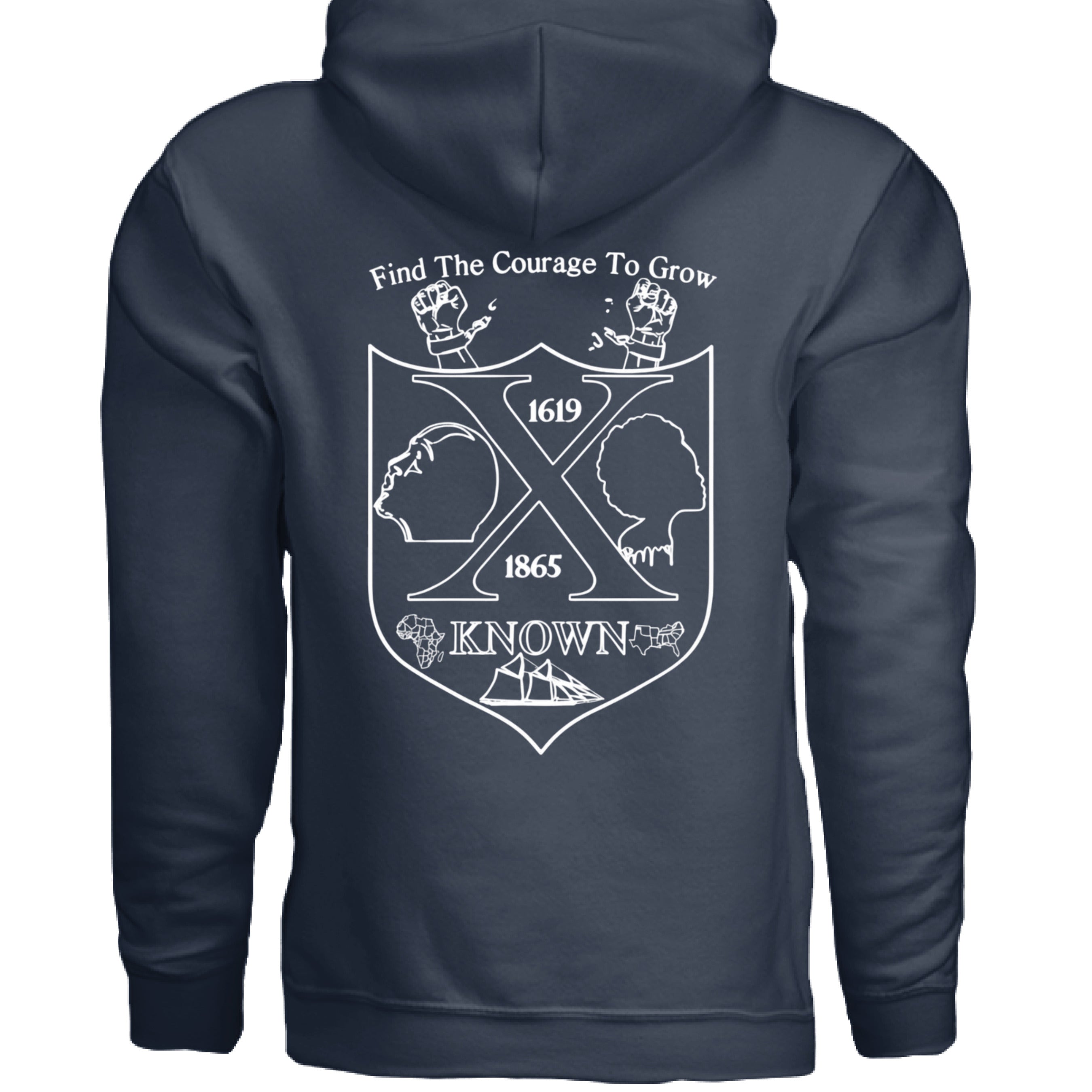 Blue XKNOWN Hoodie | White Outline Back Logo – XKnown B.A.C Fashion