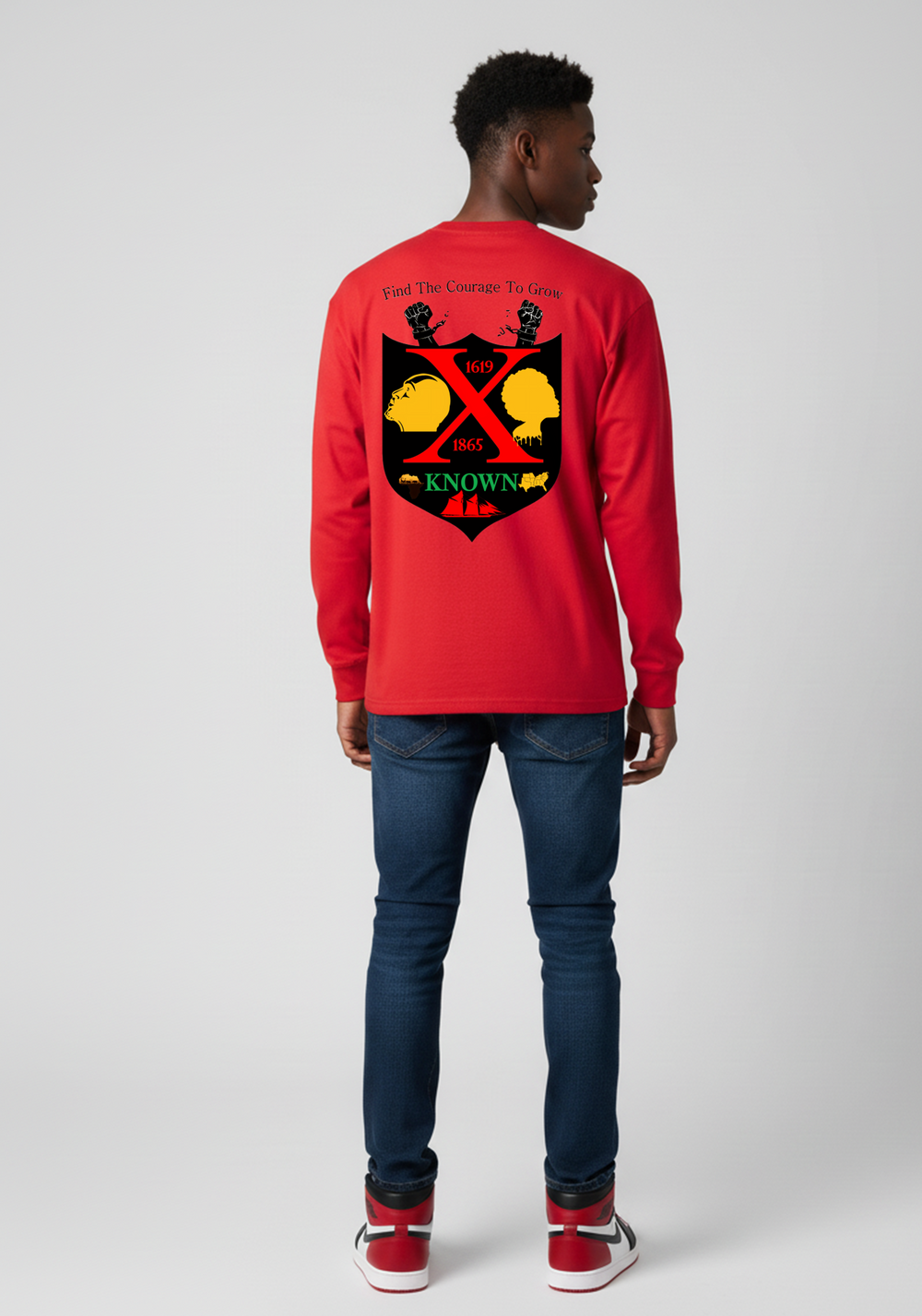 B.A.C Fashion Unisex Long Sleeve T-shirt | Red Juneteenth Edition